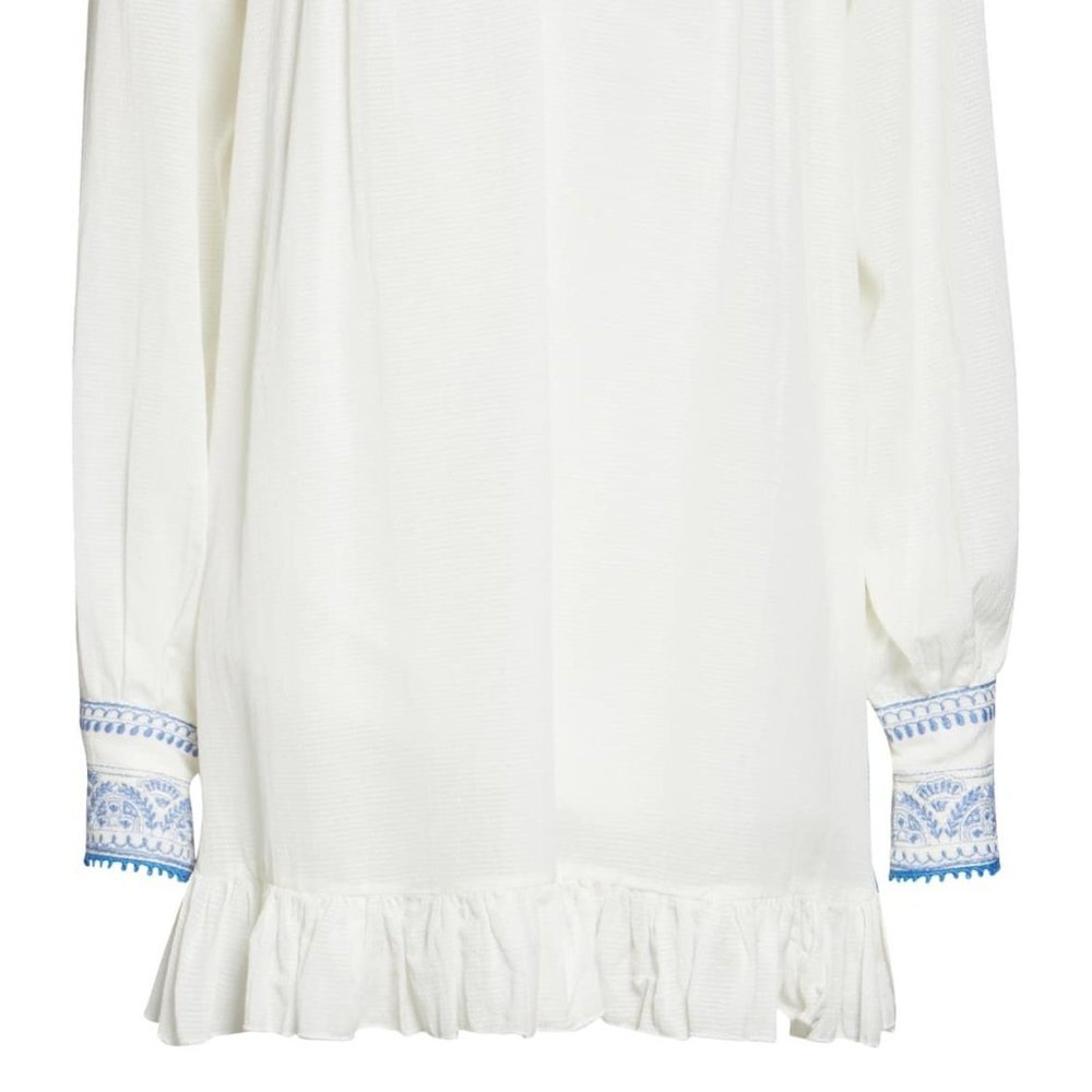 NWT Free People Erin Embroidered Dress Ivory Combo Small S - Picture 6 of 8